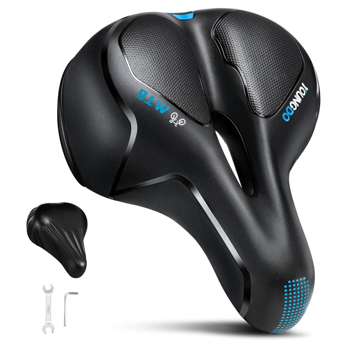 PU Leather Bike Seat with Gel Padding