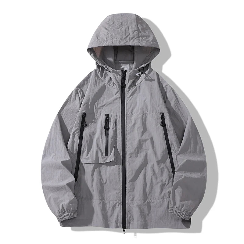 CHRLCK Unisex Hiking Jacket Summer UPF50+ Windbreaker Quick Drying Camping Trekking Fishing Jackets Sun Protection Coats