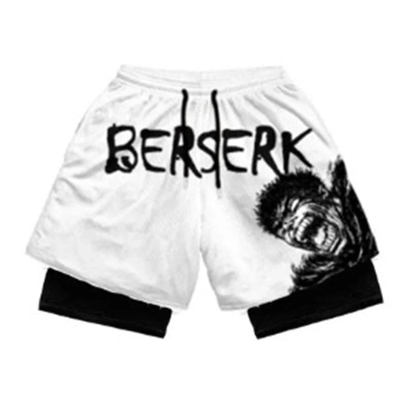 Anime Inspired 2-in-1 Running Shorts for Men