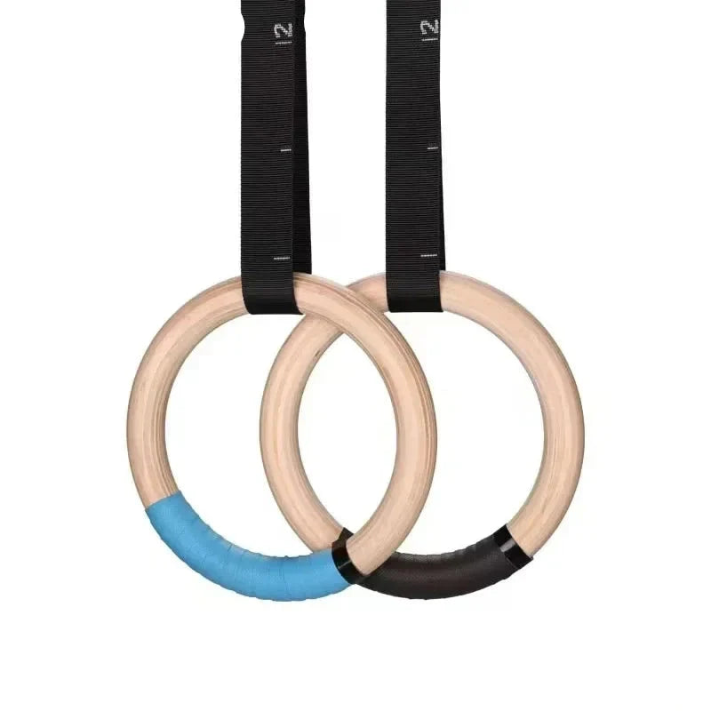 Premium Wood Gymnastics Rings for Home Fitness