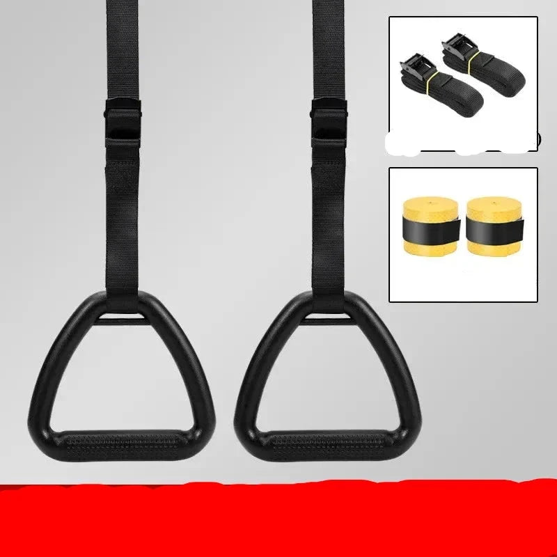 Professional-Grade Gymnastic Rings with Adjustable Straps
