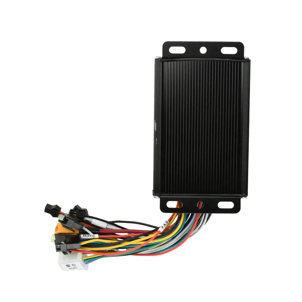 Electric Bike Brushless Motor Controller DC36V/48V/64V 750W-1500W Black Aluminum Alloy Sine Wave DC Electric Motor Controller