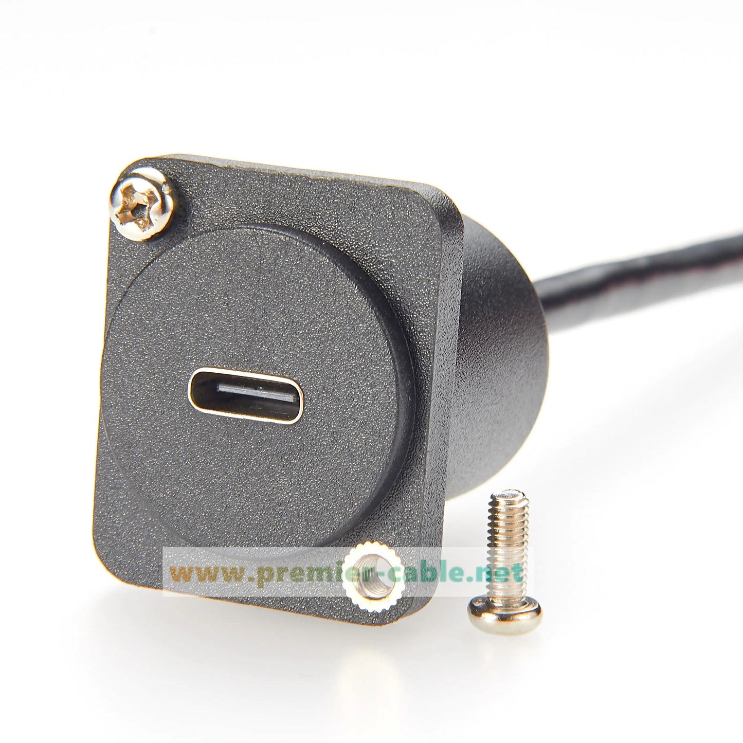 D-Type USB 3.1 C Male to Female Extension Cable Flange Chassis Panel Mount Bulkhead USB Type C Adapter 10Gbps Data Transfer