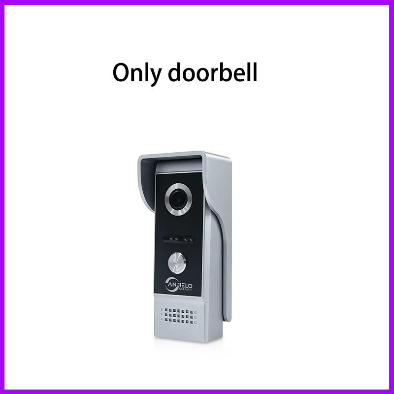 ANJIELO Tuya Smart Video Intercom System IPS Monitor IP65 Waterproof Doorbell Two-Way Audio Motion Detection Digital Photo