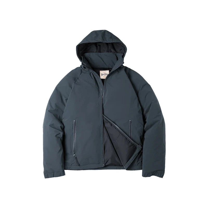 Maden Casual 90% White Duck Down Hooded Jacket Outdoor Windproof Warm Puffer Jacket Thickened Winter Coat for Men's Winter
