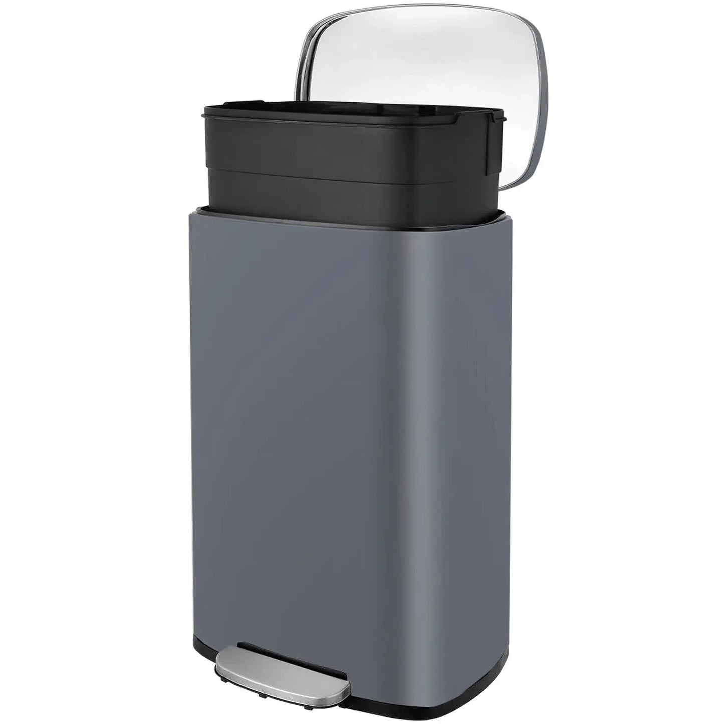 Stainless Steel Kitchen Step Trash Can With Foot Pedal