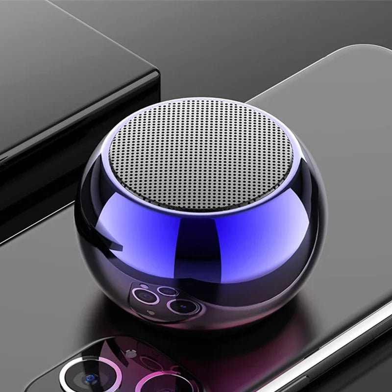 Mini Bluetooth Speaker with Mic TWS Wireless Sound Box HiFi Music Cell Phone Tablet Metal Loud Speake Portable Subwoofer