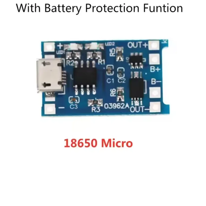2/5PCS 5V 1A Micro/Type-c/Mini 18650 TP4056 Lithium Battery Charger Module Charging Board With Protection Dual Functions Li-ion