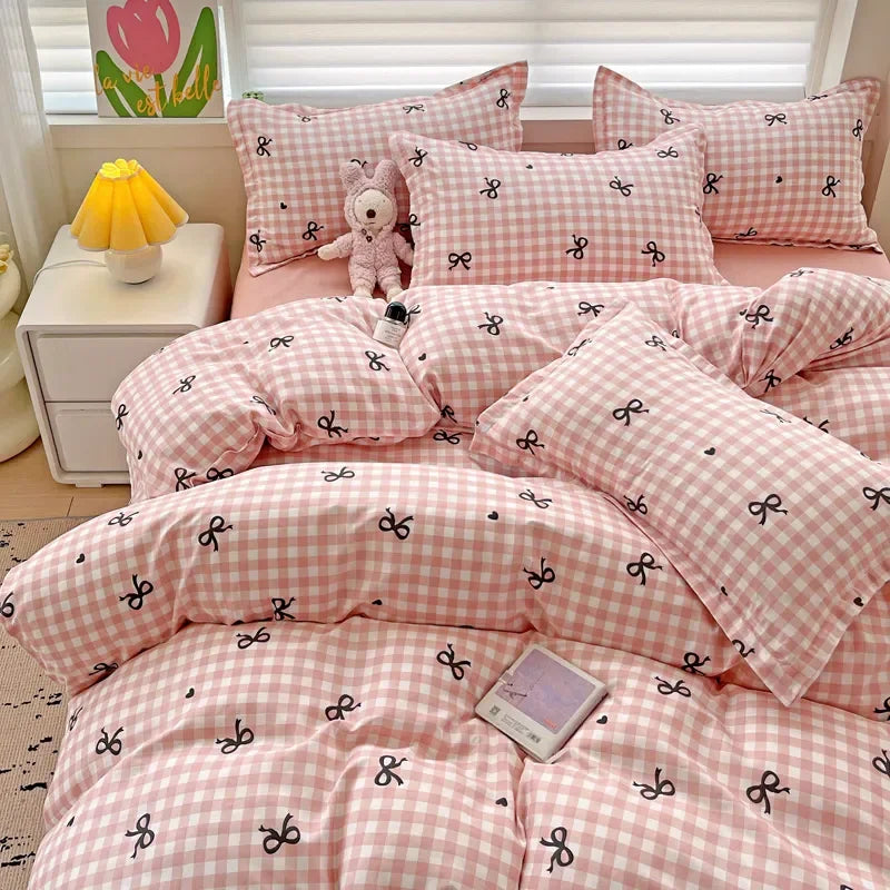 Bonito juego de cama de guinga