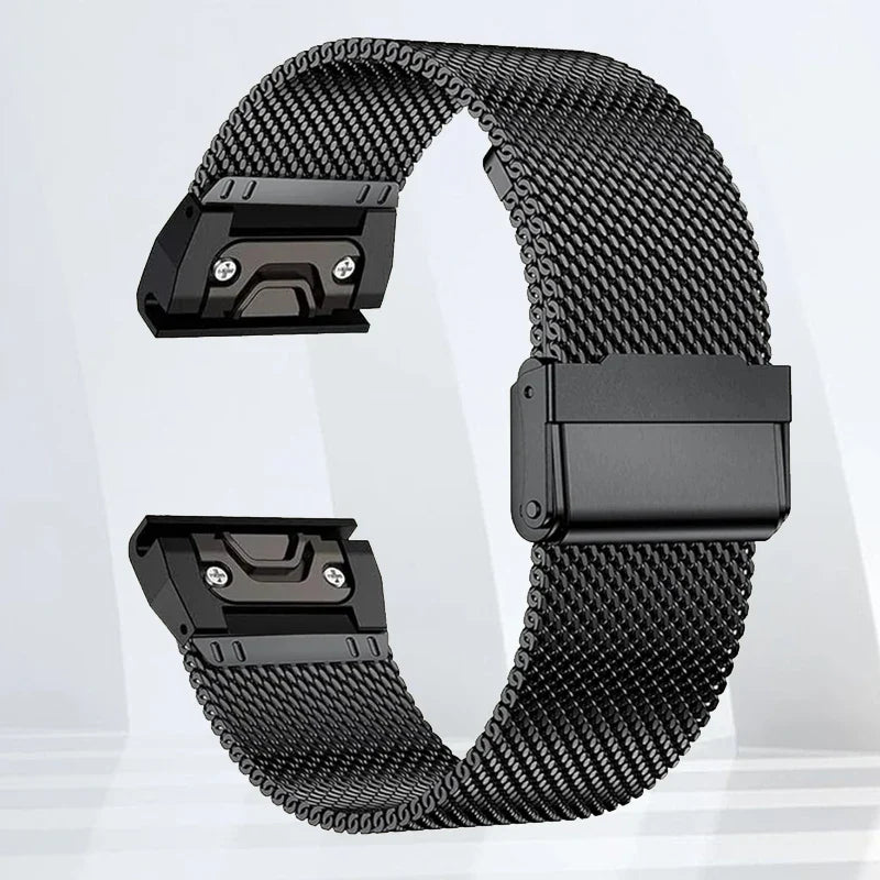 Garmin QuickFit 20/22/26mm Stainless Steel Mesh Band with Clasp