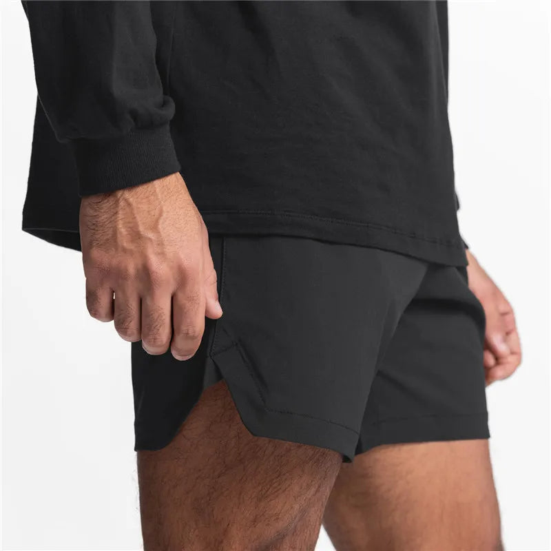 Pantalones Cortos de Correr para Hombre, Deportivos de Secado Rápido