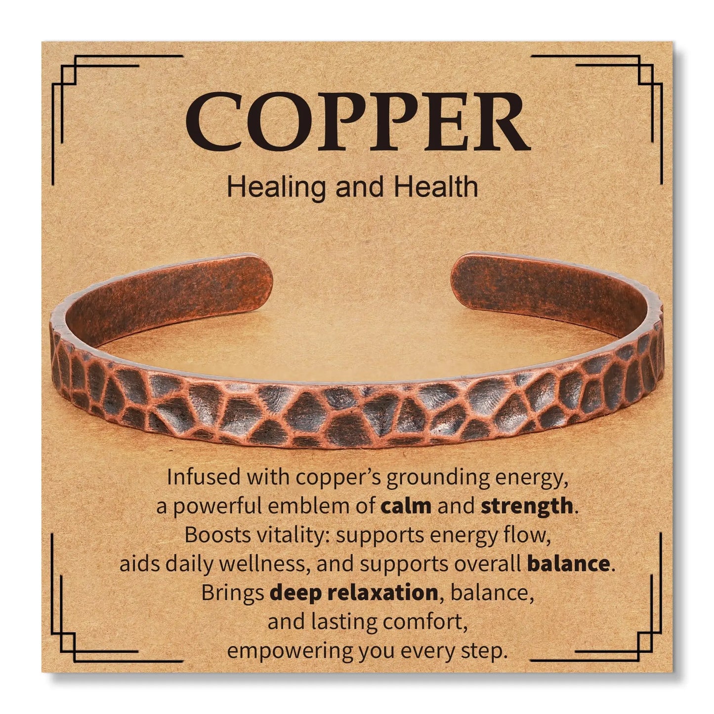 Pure Copper Bracelets for Women Men Waterproof Healing Cuff Bracelets Adjustable Chunky Healing Copper Bangle Jewelry Gifts