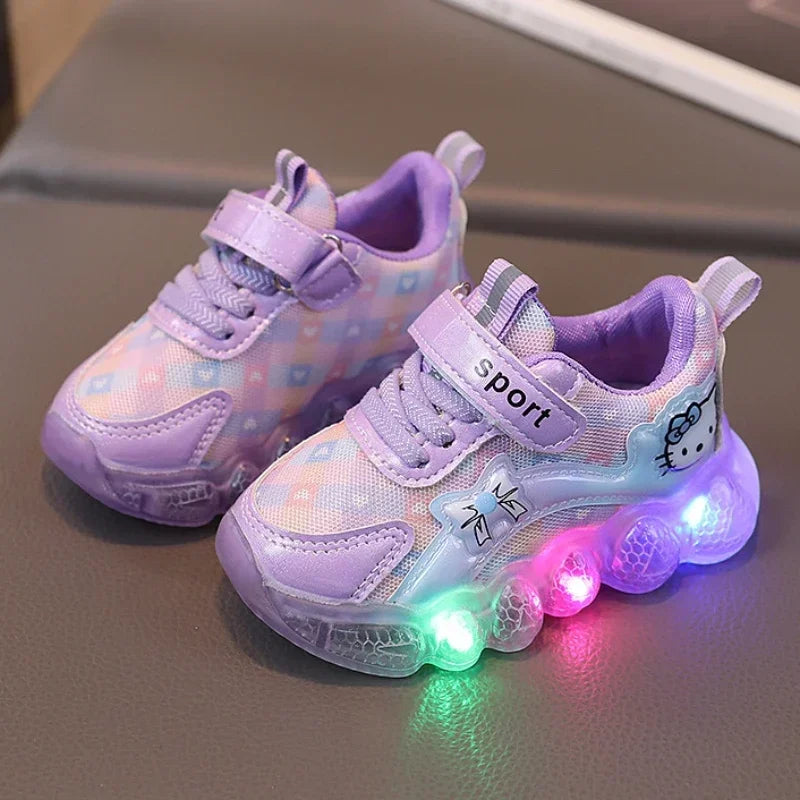 2025 NEW Design Casual Shoes for Baby Girl Children Led Light Sneakers Kids Anti-slip Shoes Toddler Walking Shoes