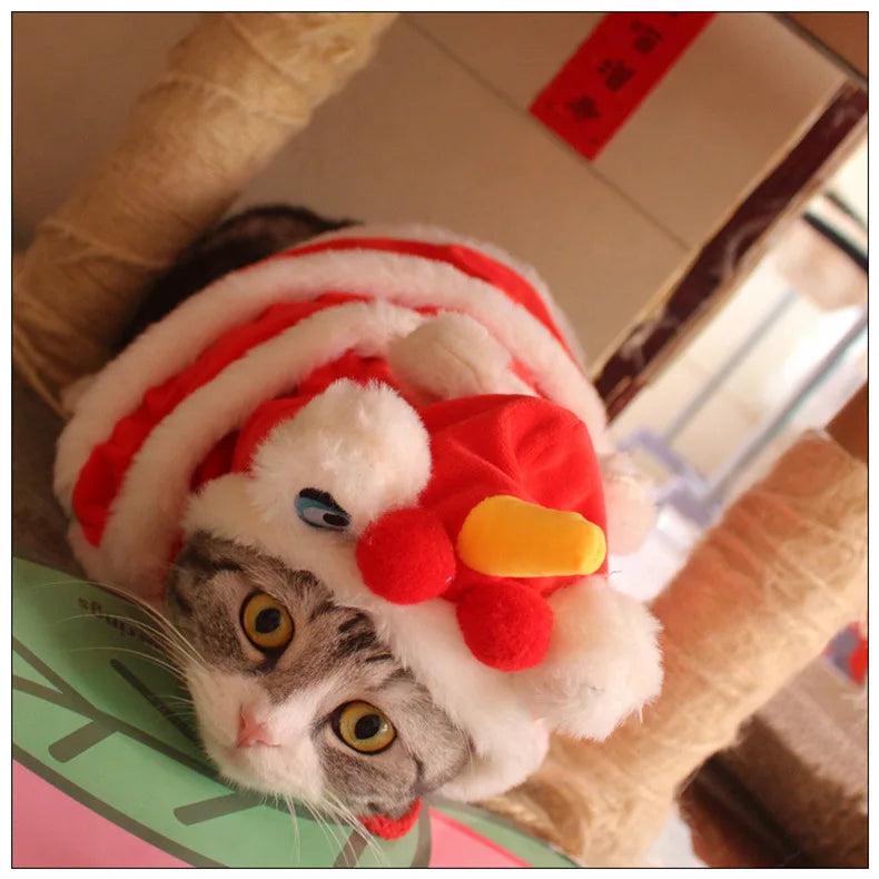 Cute Cat Dog Clothes New Year Costumes Pet Spring Festival Cape Dress Up Clothes Small Dog Cat Cloak Yorkshire Pet Clothes