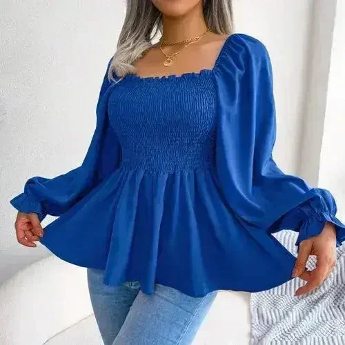 Loose Fit Chiffon Blouse - Elegant Polyester Top | Femstylo