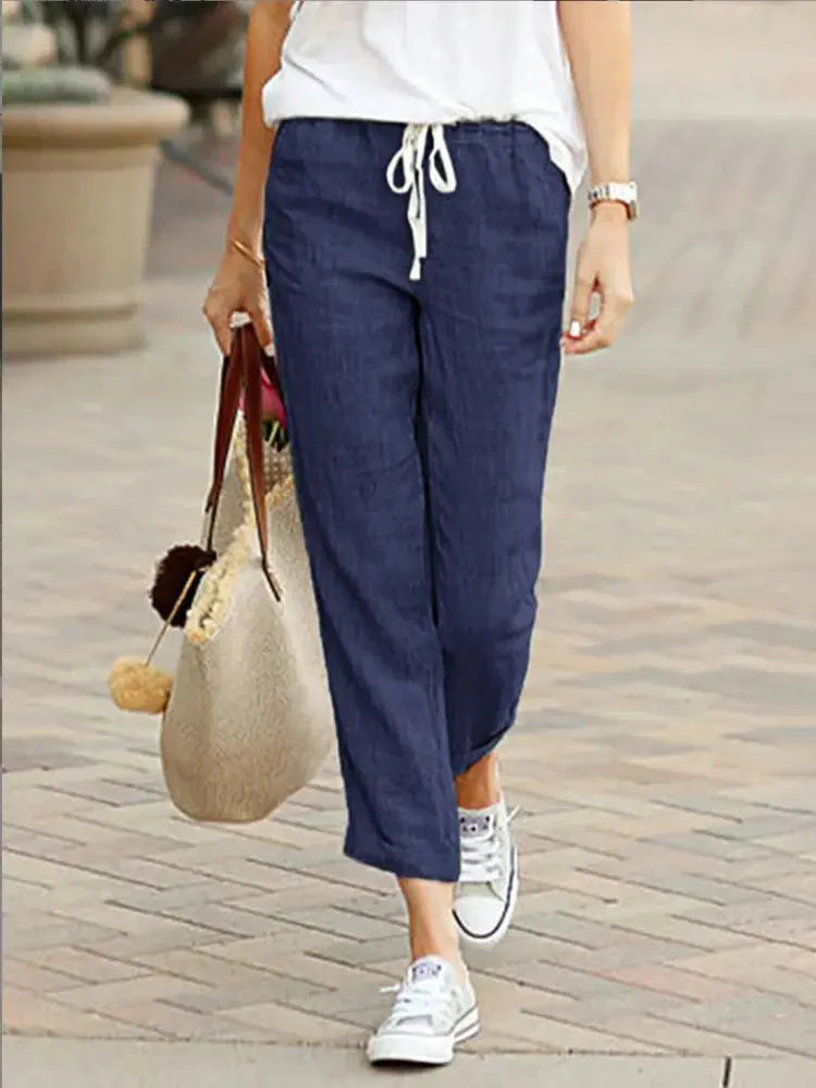 Pantalones Anchos de Algodón Y2K – Pantalones Baggy de Cintura Alta Estilo Urbano