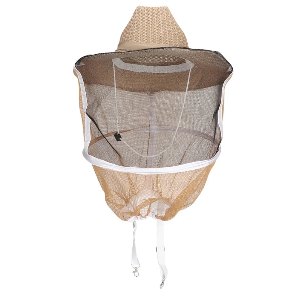 Beekeeping Cowboy Hat Breathable Fireproof Beekeeping Veil Face Protector