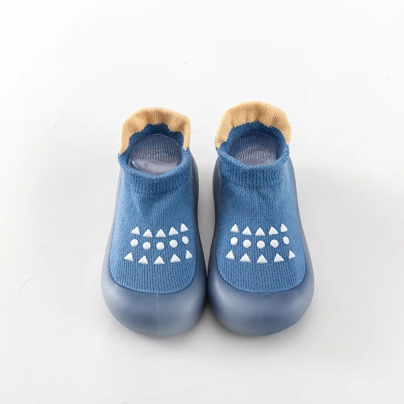 Baby Floor Shoes Blue and Pink Baby Indoor and Outdoor Walking Socks Comfortable and Non Slip Shoes for Boys and Girls Socks