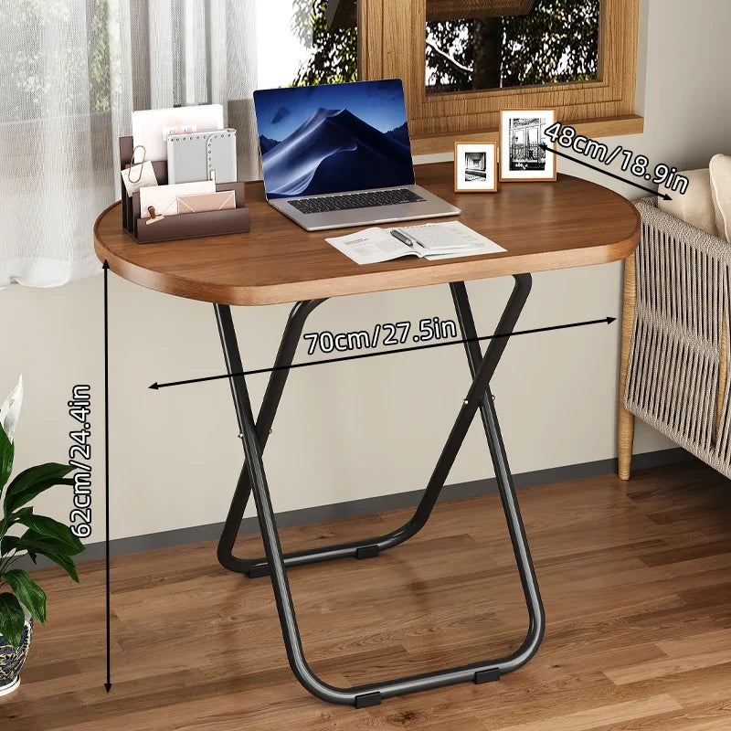 Stable Tray Table With No Assembly Required, TV Dinner Tray For Eating, Foldable Snack Tables For Bed/Sofa/ Living Room