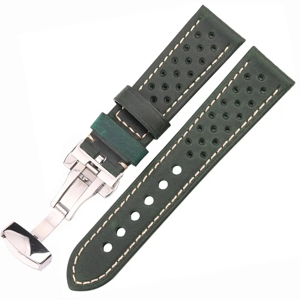 Huawei Watch & Watch GT Perforated Leather Band, Folding Clasp