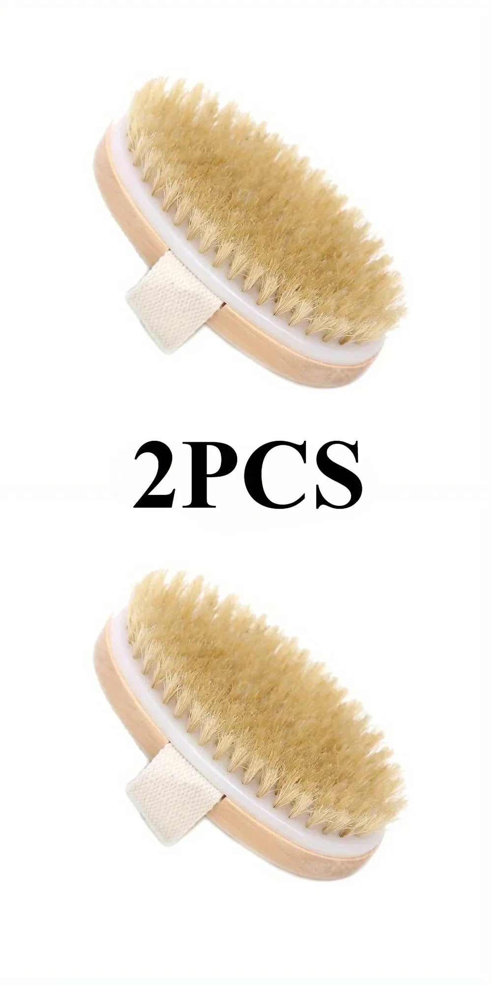 Natural Bristle Shower Brush | Gentle Exfoliating & Skin Renewal | Home Spa Massager | Perfect for Back Scrubbing & Body Care