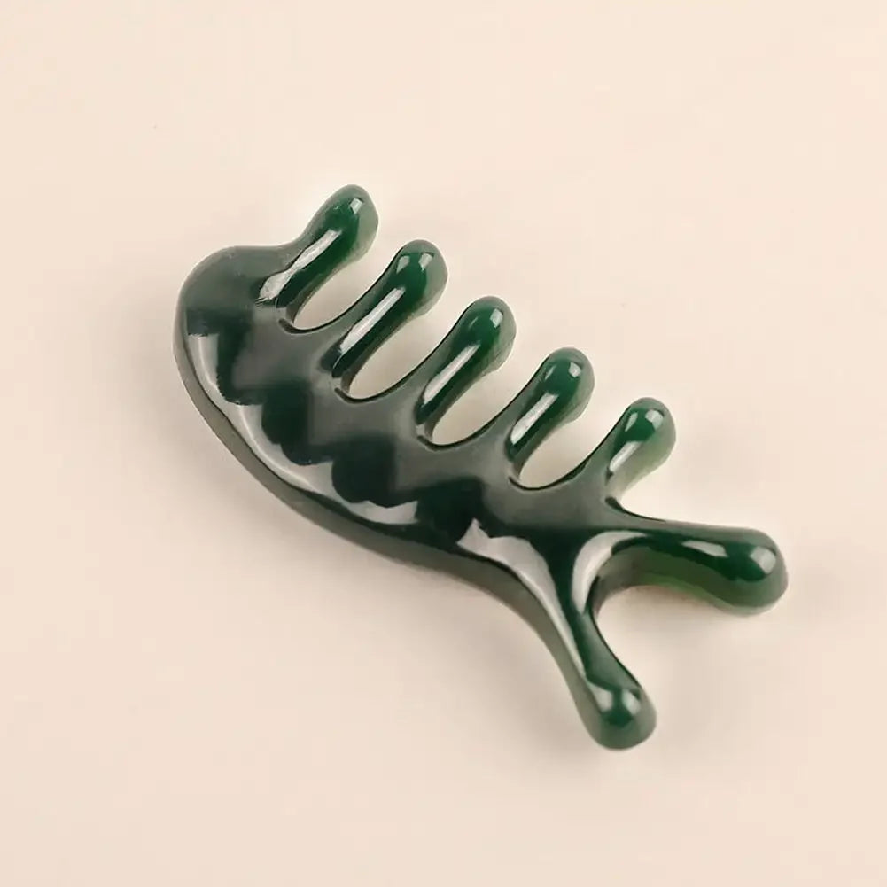 Cow Bone Meridian Comb Portable Massage Five Finger Comb Scalp Massager Scalp Health Care Cattle Horn Comb