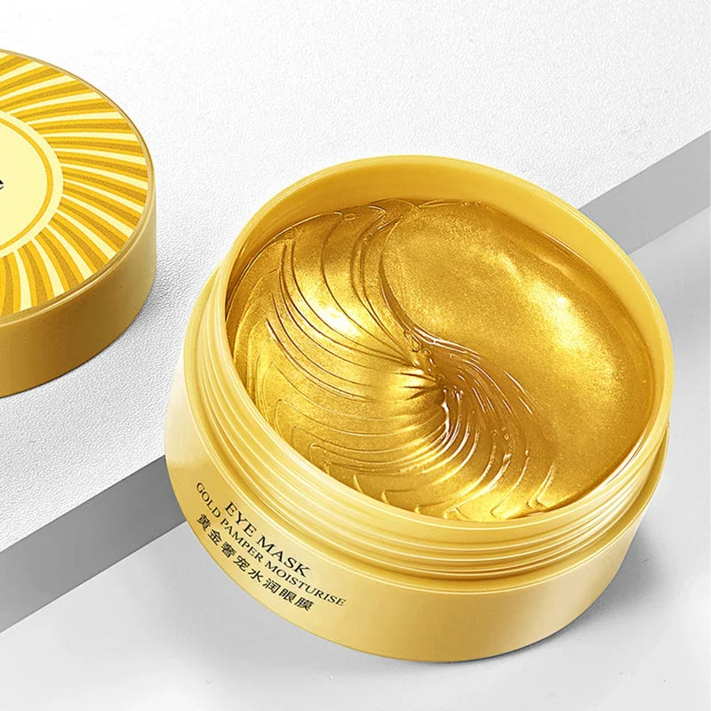 120pcs BIOAQUA Gold Crystal Collagen Eye Mask Anti Dark Circles Anti-Wrinkles Seaweed Moisturizing Eye Patches Eyes Skin Care