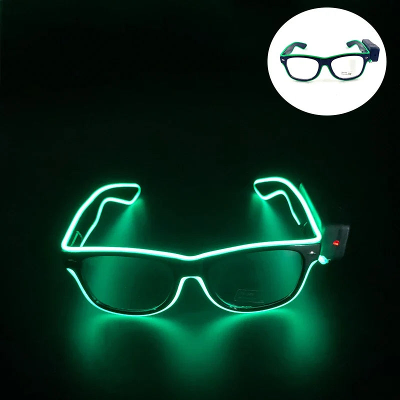 New Cool Wireless Glowing LED Light Up Glasses For Rave Festival Party Luminous Neon Mosaic Sunglasses Club Disco Eye Glasses