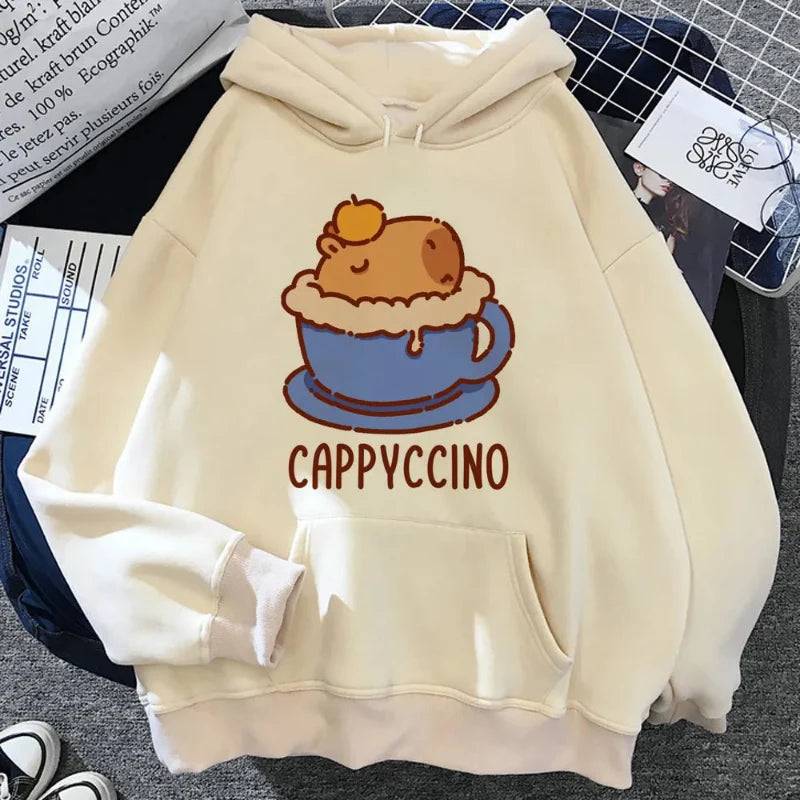 Sudadera con capucha de carpincho "Cappycino"