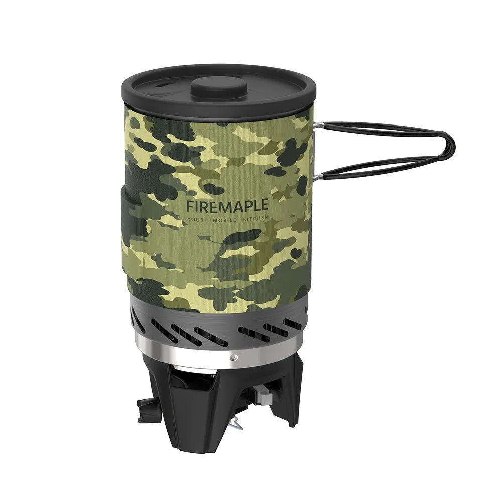 Fire Maple Star X1 Cooking System Camouflage Camping Gas Stoves Outdoor Hiking With Heat Exchanger Pot Bowl Portable Burners