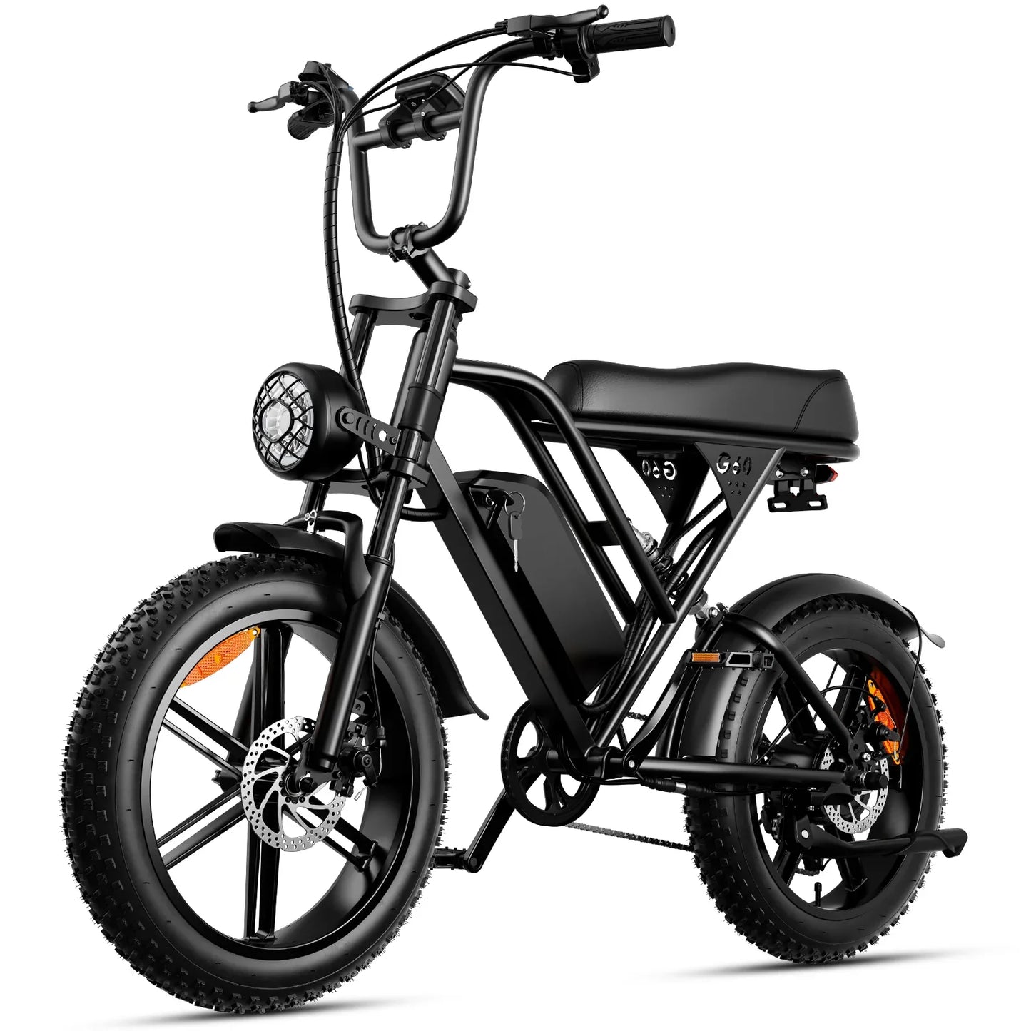 G60 E-Bike 1000W Adult Electric Bicycle 20” Fat Tire E-Bike 48V 15Ah Battery 45-55KM Range Dual Suspension 31MPH