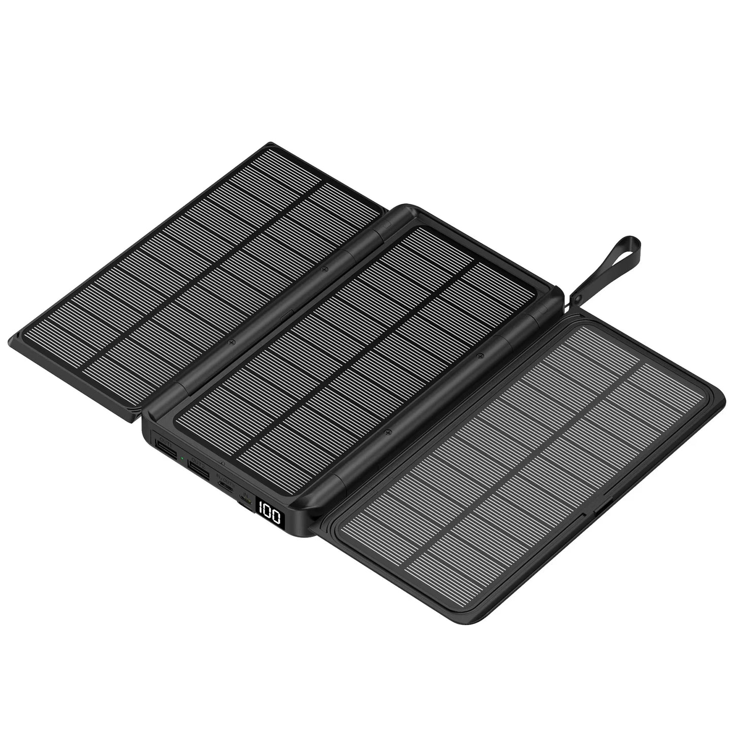 Portable Foldable Solar Charger Power Bank Outdoor Camping Hiking Equipment Mobile Energy Storage Travel Battery Pack
