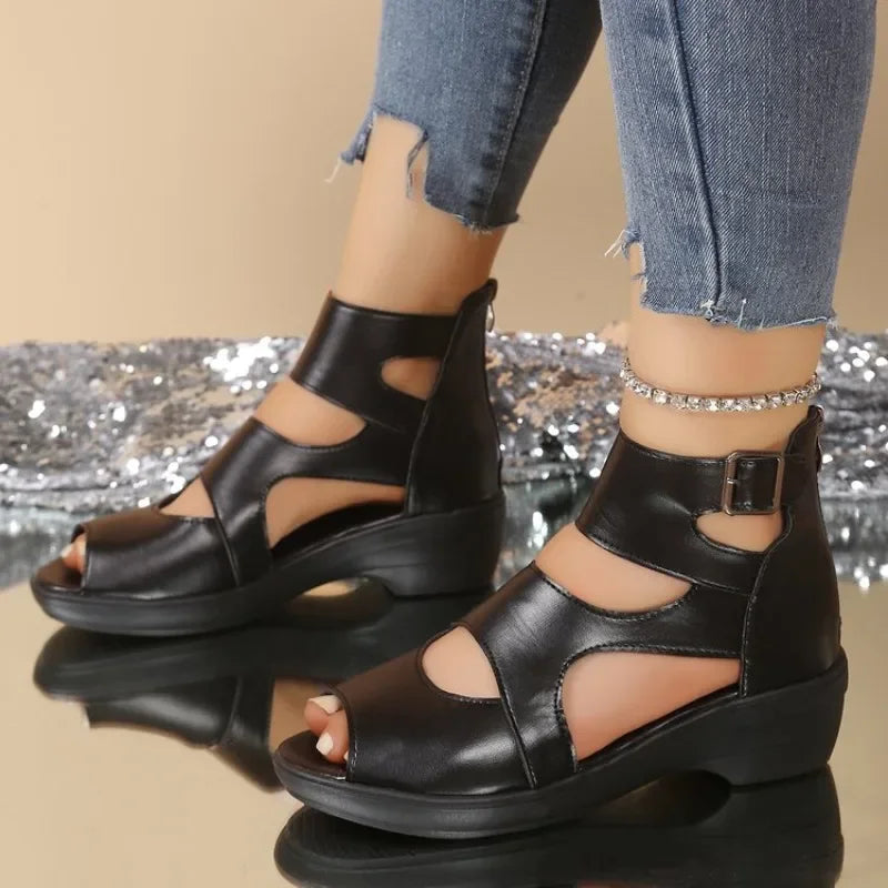 Fashion Rome Style Platform Sandals Women Party Shoes 2026 Summer Gladiator Sandals Female Peep Toe Sandal