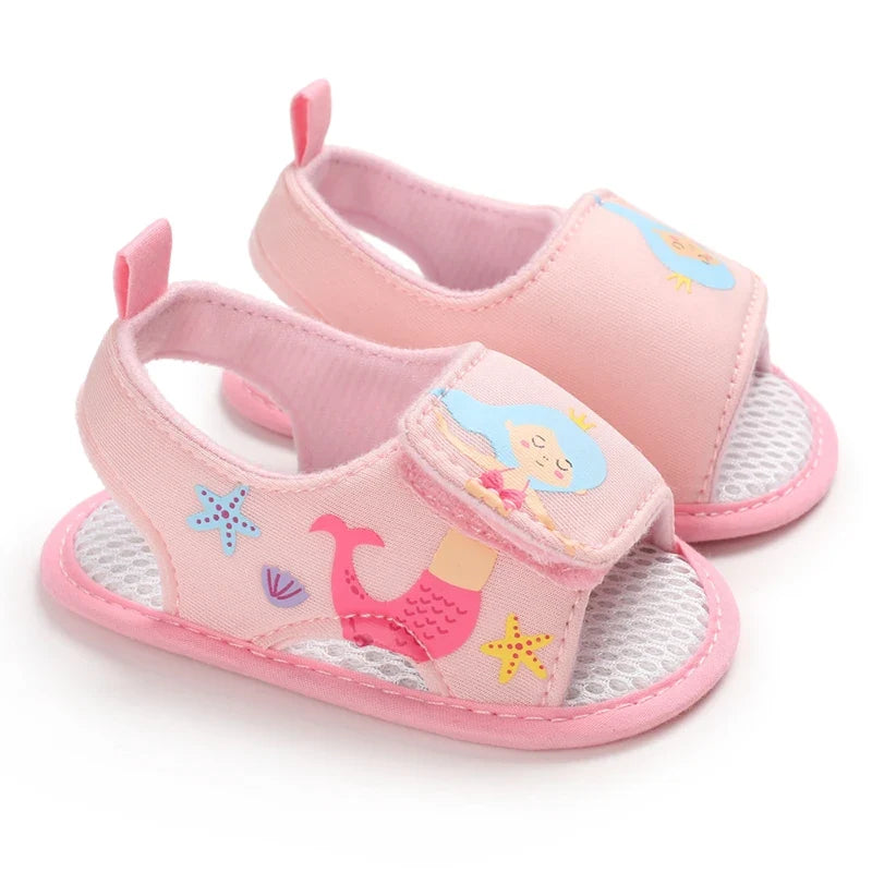 0-18m Baby Shoes Infant Pre-Walker Shoes, Cute Pink Theme Casual Flat