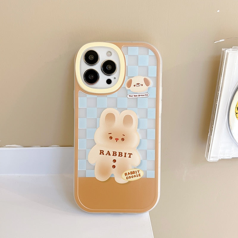 Funda de iPhone Cachorro y Conejito de Chocolate