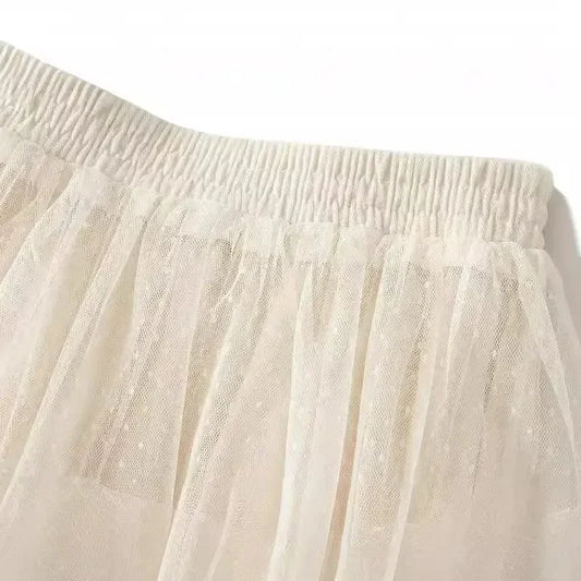 Women's High Waisted Slimming Sand Cake Skirt, Half Skirt, High-End Feeling Gauze, Long Skirt, Summer, , 2025 Hundred fold skirt