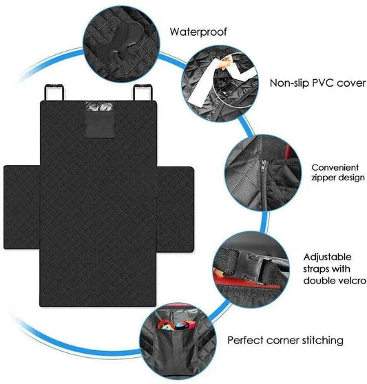 Waterproof Non-Slip Dog Car Seat Cover for Cars, SUVs and Trucks