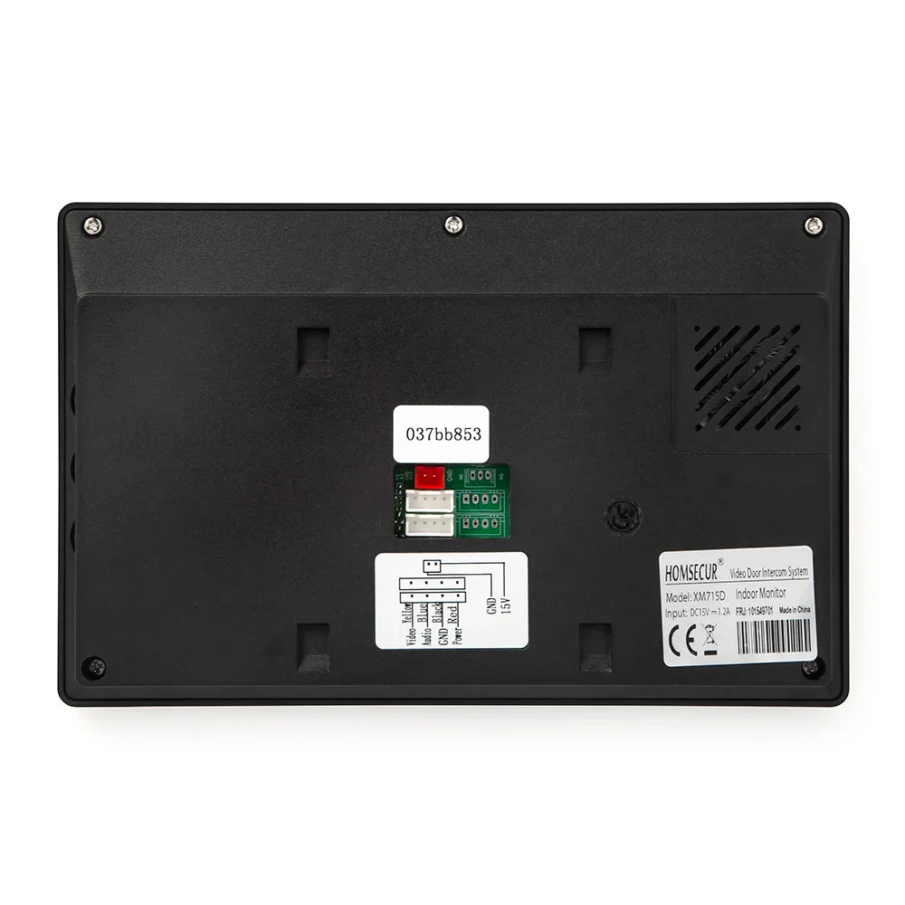 HOMSECUR 7" WIFI Video Door Phone Call Intercom Outdoor Monitoring for 2 Families