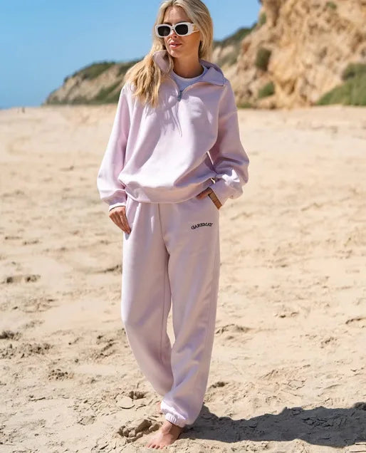 Autumn Women's Tracksuit With Zipper Oversize Hoodie Classic Two Piece Set Women Casual Trouser Suits Women 2 Pieces Outfits