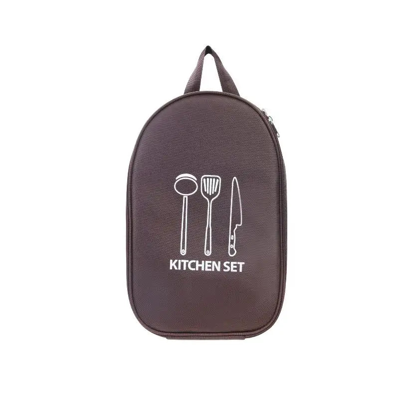 Portable Cooking Utensil Organizer Bag for Outdoor Camping Travel Storage for Equipment