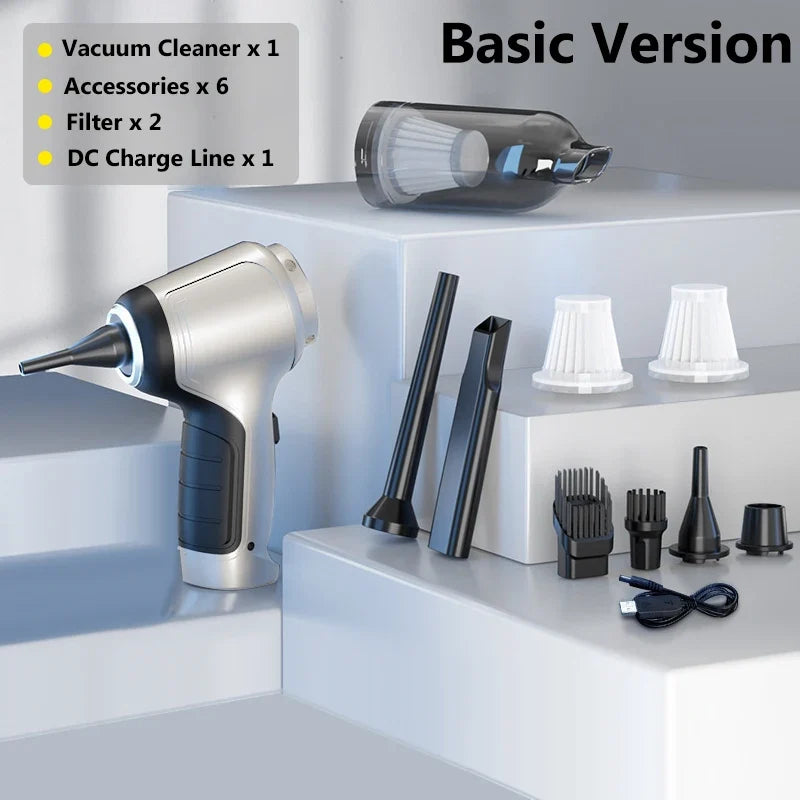 95000Pa Wireless Car Vacuum Cleaner Strong Suction Handheld Auto Vacuum Home & Car Dual Use Mini Vacuum Cleaner HomeAppliance