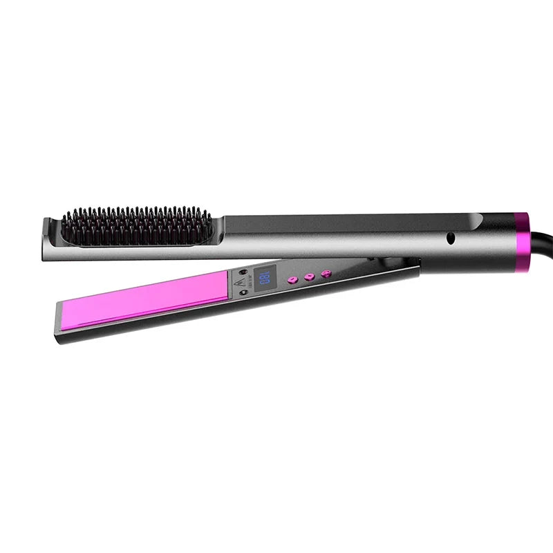 2 in 1 Hair Straightener Multifunctional Curling & Straightening Brush