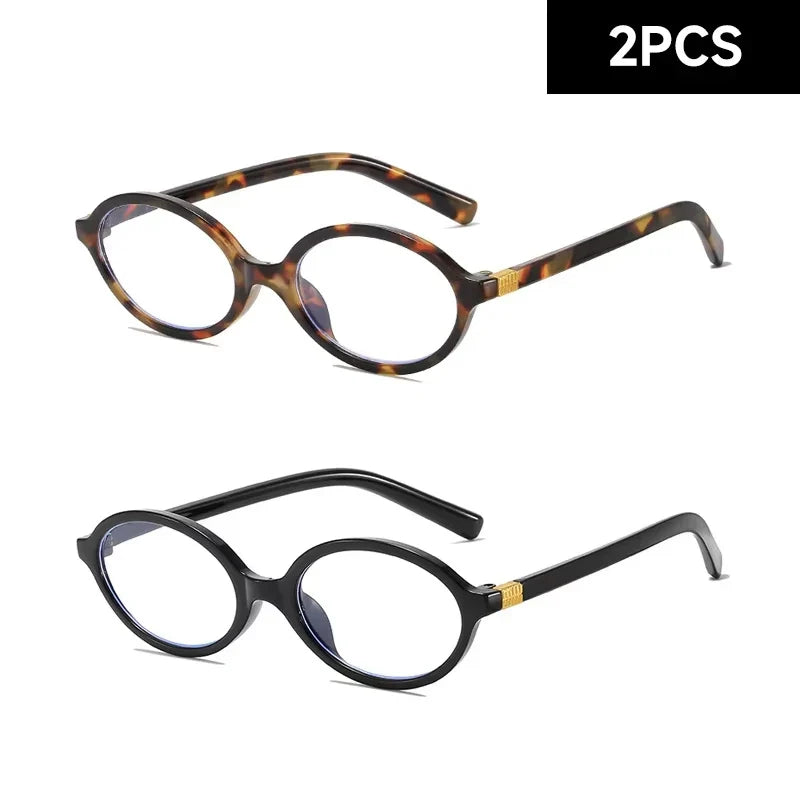 Unisex Oval Vintage Fashion Presbyopic Reading Glasses Anti Blue Light Blocking Readers Eyeglasses for Women
