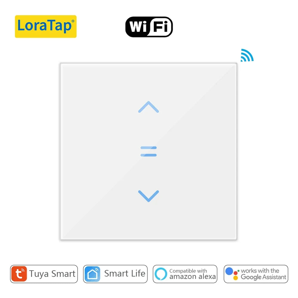 LoraTap Tuya Smart Life WiFi Curtains Blinds Switch Roller Shutters Motor Switch Backlight Style Google Home Alexa Voice Control