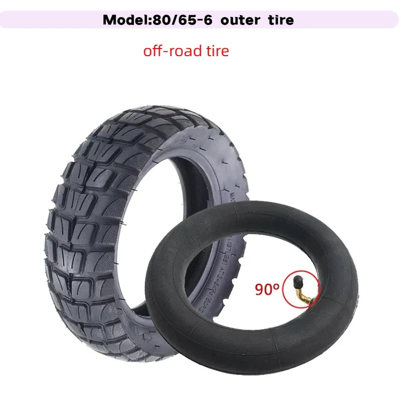 80/65-6 tires are suitable for electric scooters with 10 inch wear-resistant inner and outer tire accessories