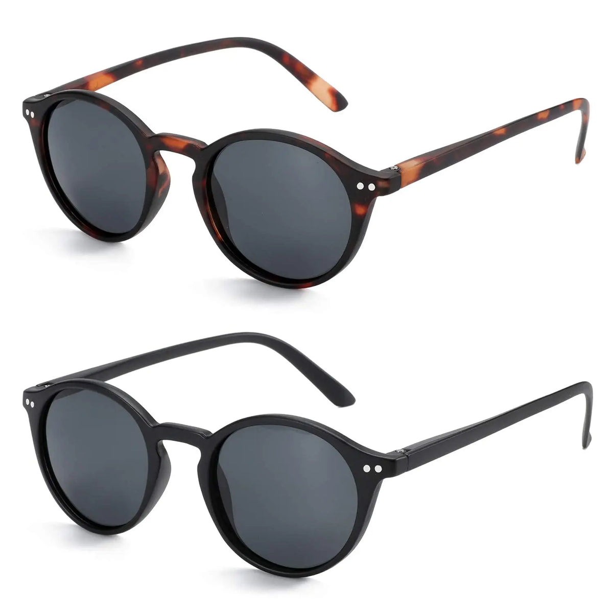 ZENOTTIC Retro Small Round/Square Polarized Sunglasses Vintage Lightweight Frame for Men Women Fashion Shade