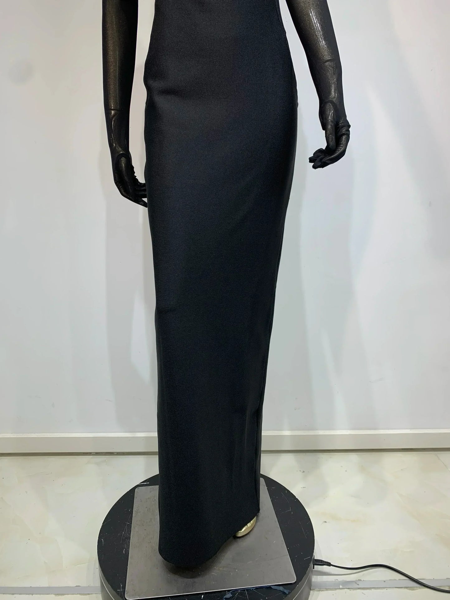 Summer Bandage Dress 2025 Women Celebrity Sexy Diamonds Crystal Black Maxi Long Bodycon Elegant Evening Club Party Dress