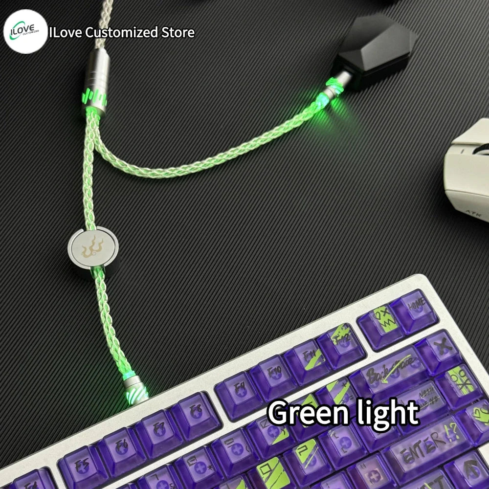 Magnetic axis keyboard cable Supports Dual 8k Magnetic Control lighting 1-to-2 TYPE-C mechanical keyboard cable USB - TYPE C
