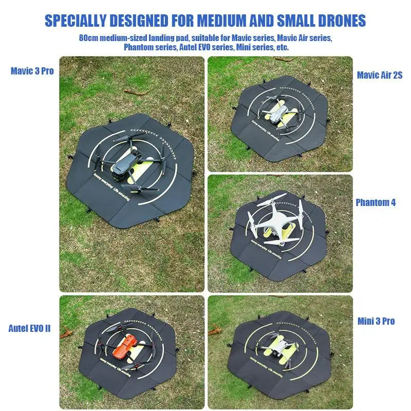 Volodymyr 80cm(31’’) Drone Landing Pad Fast-Fold Double-Sided Waterproof for DJI Mavic 3 Pro/ Phantom 4 Pro/ Autel EVO II