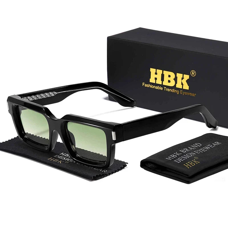 HBK Punk Vintage Square Men's Sunglasses Brand Design Small Frame Sun Glasses Party Travel Glasses Gift Ideal Choice